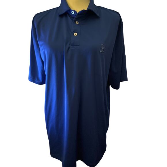 RLX Golf Classic Fit Performance Stretch Short Sleeve Polo Shirt, Blue, Size M - Picture 1 of 6
